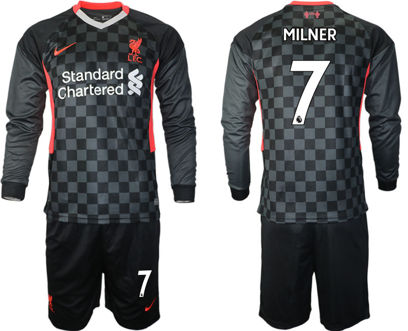 Men 2021 Liverpool away long sleeves #7 soccer jerseys